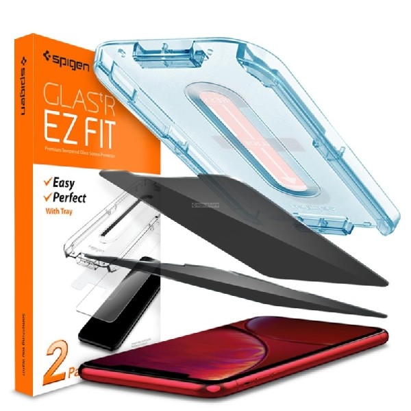 Защитное стекло для iPhone 11 / XR - Spigen - SGP - EZ FIT GLAS.tR Privacy
