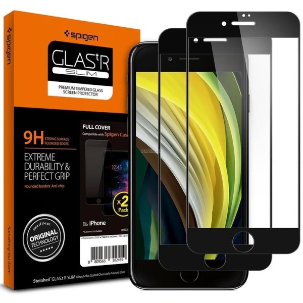 Защитное стекло для iPhone SE (2020) / 8 / 7 - Spigen - SGP - Glas.tR SLIM Full Cover