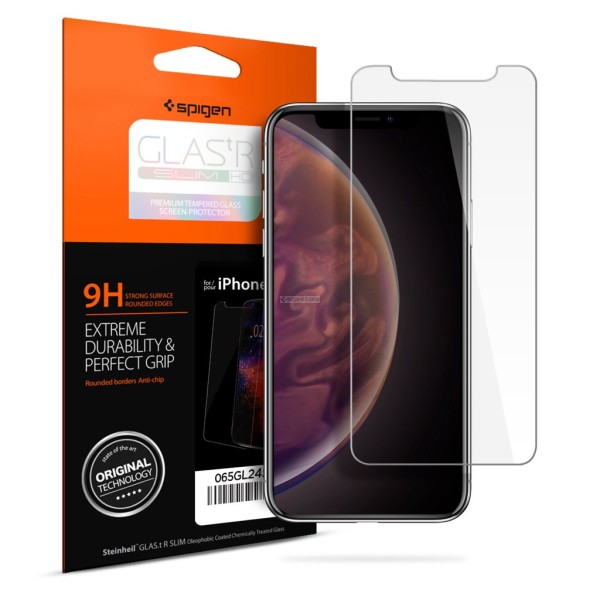 Защитное стекло для iPhone XS Max - Spigen - SGP - GLAS.tR SLIM HD