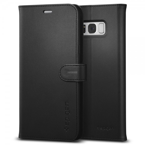 Кожаный чехол-книжка для Galaxy S8 - Spigen - SGP - Wallet S