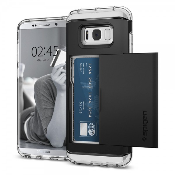 Чехол-визитница для Galaxy S8 - Spigen - SGP - Crystal Wallet