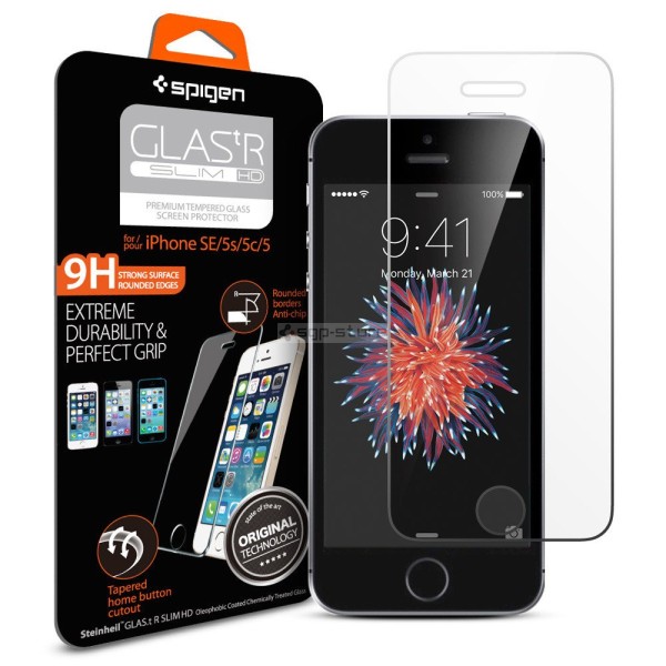 Защитное стекло для iPhone SE / 5s / 5 - Spigen - SGP - GLAS.tR SLIM HD