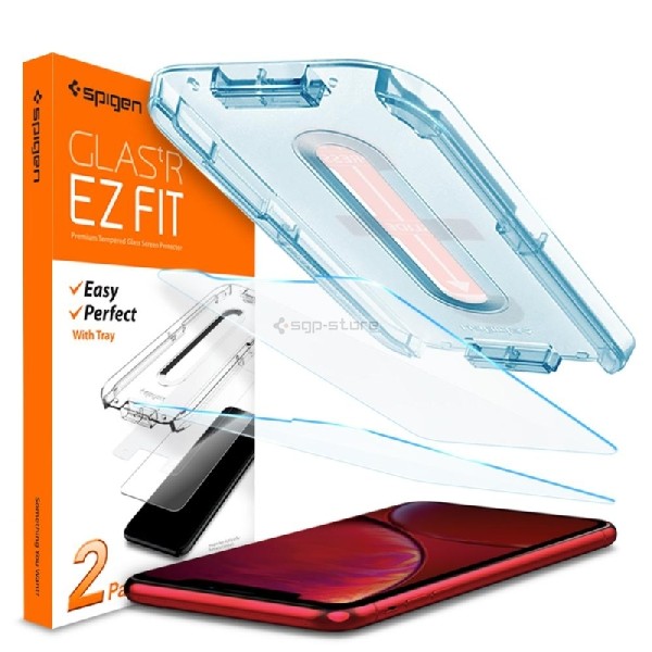 Защитное стекло для iPhone 11 / XR - Spigen - SGP - EZ FIT GLAS.tR SLIM