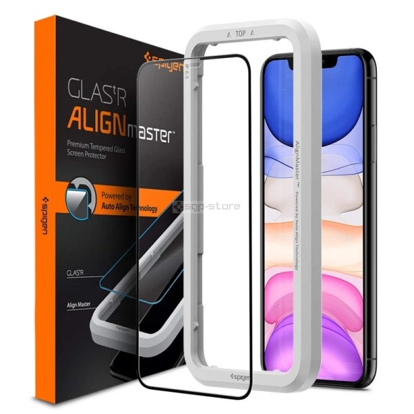 Защитное стекло для iPhone 11 / XR - Spigen - SGP - AlignMaster Full Coverage