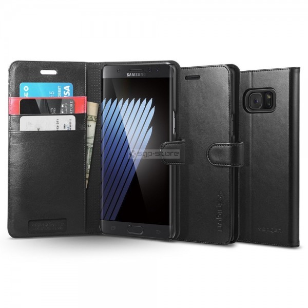 Кожаный чехол-книжка для Galaxy Note 7 - Spigen - SGP - Wallet S